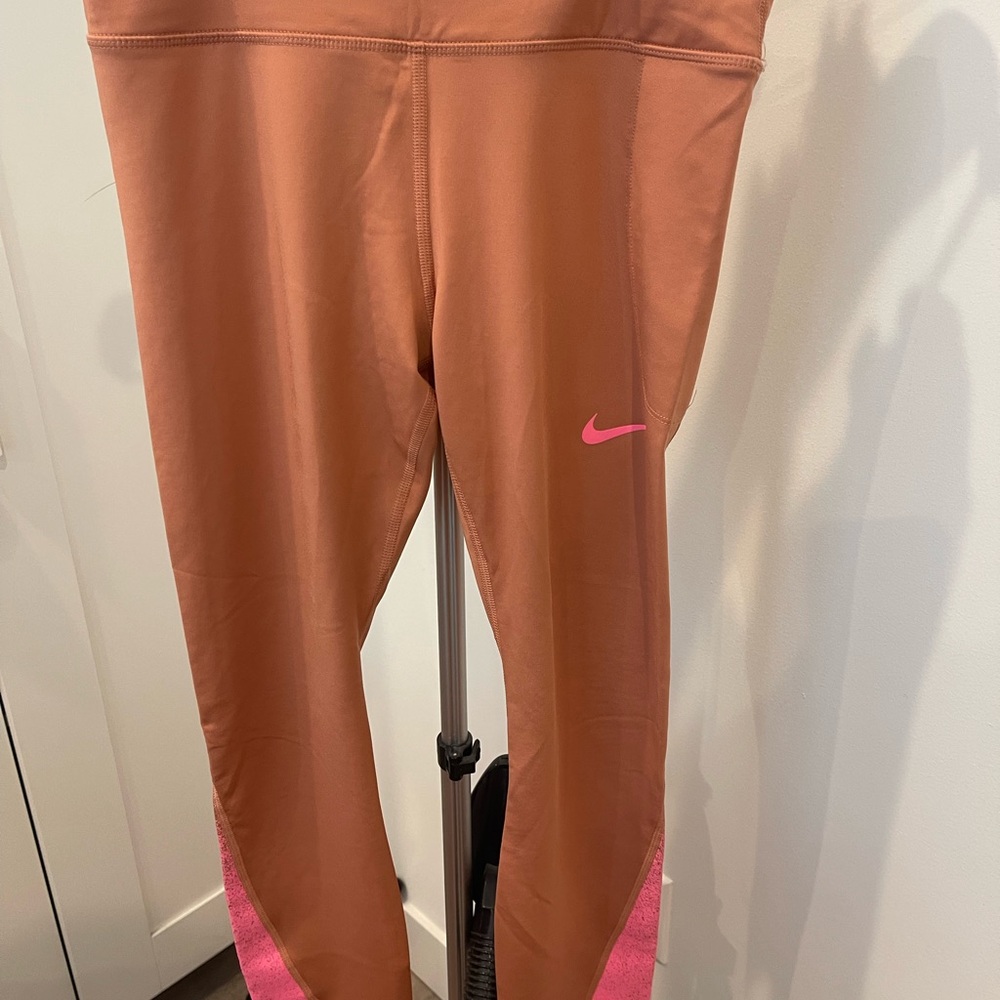 Nike Copper and Pink Active Leggings